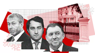 Graphic of Roman Abramovich, Said Gutseriev and Oleg Deripaska  